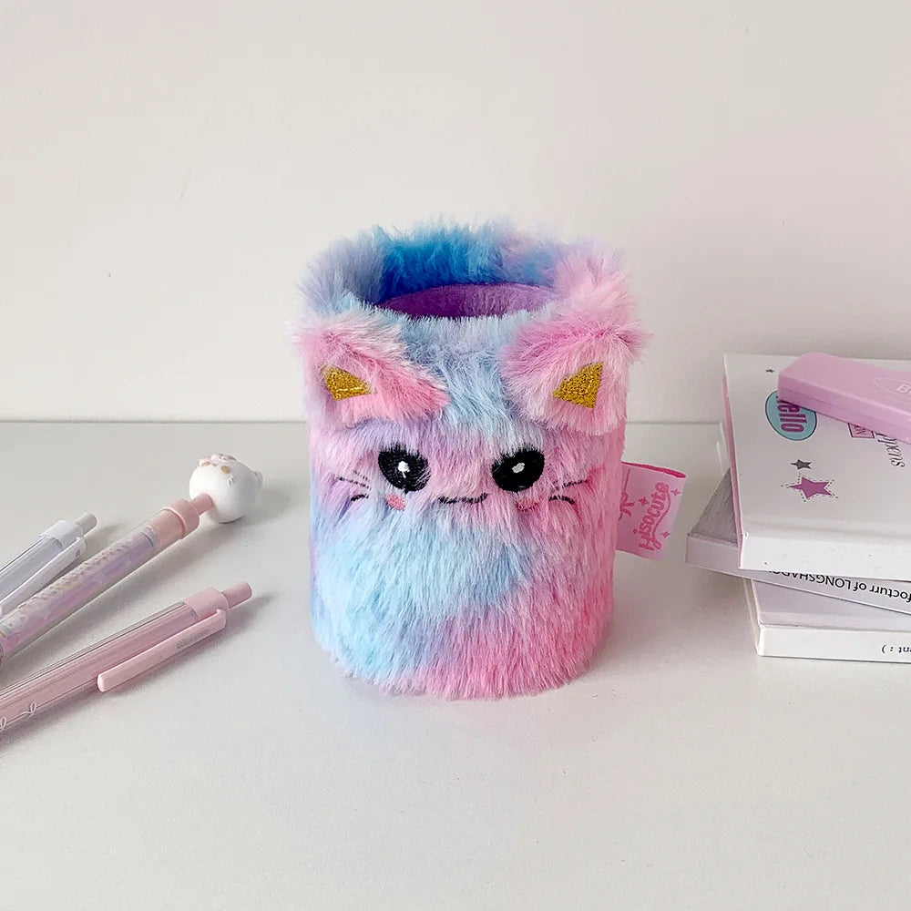 Maple Plush Animal Pen Holder – Soft Desktop Organizer for Kids & Home Offices