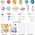 Glow-in-the-Dark Planet & Astronaut Wall Decals for Kids' Bedroom and Nursery Ceilings