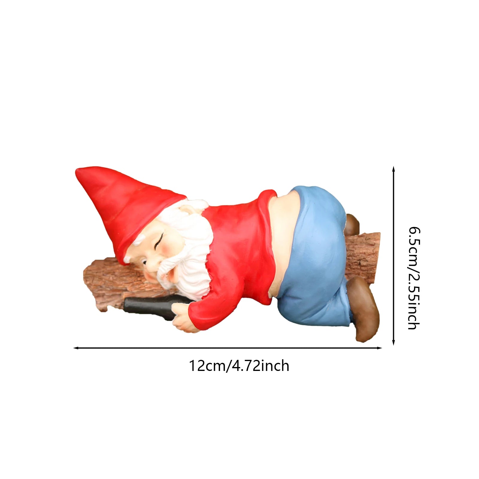 Mini Resin Garden Gnome Statue for Patio or Indoor Decor