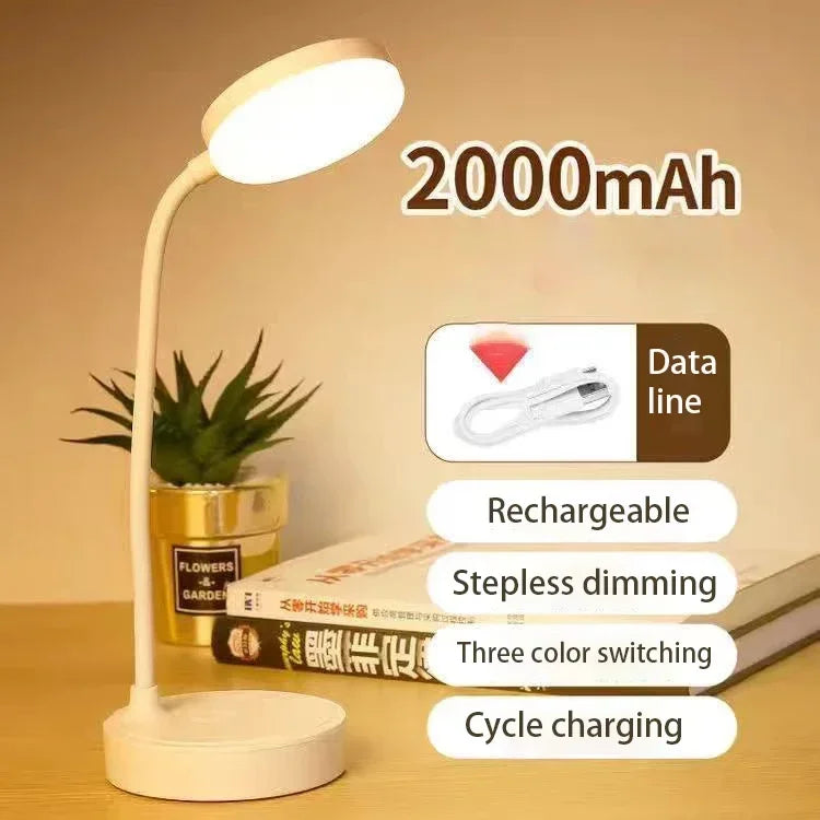 Flexible Dimmable LED Desk Lamp with 3 Light Modes for Reading, Study & Home Office