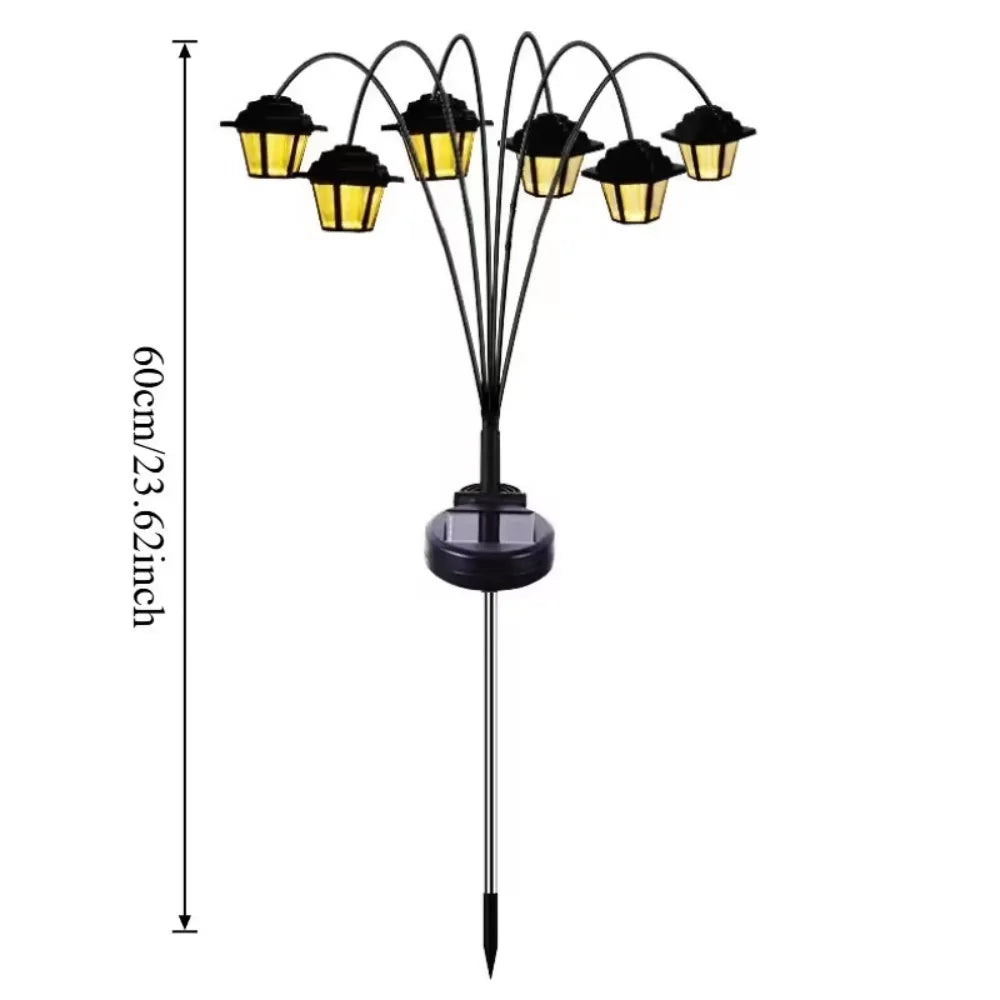 Willow 6-Head Solar Lantern Stake Light for Garden & Pathways