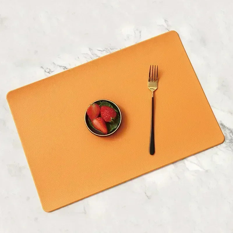 Modern Rectangular PVC Placemats – Easy-Clean Table Mats in 7 Colors