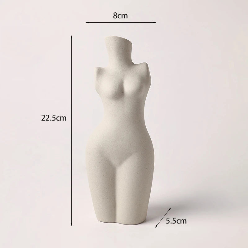 Wabi Sabi Ceramic Body Sculpture Vase