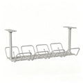 Under Desk Cable Management Tray Organizer in Gray for Home Office Power Strips & Wires