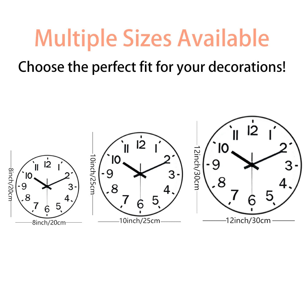 Marlow Minimalist Wall Clock with Tempered Glass Face