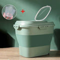 Foldable Airtight Pet Food Storage Container with Wheels, Large Capacity, Collapsible Design – For Dog & Cat Dry Food