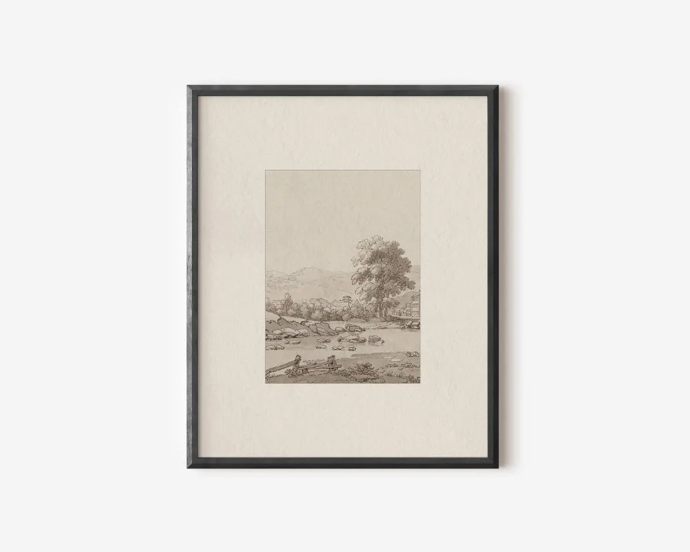 Elowen Neutral Landscape Canvas Art Print