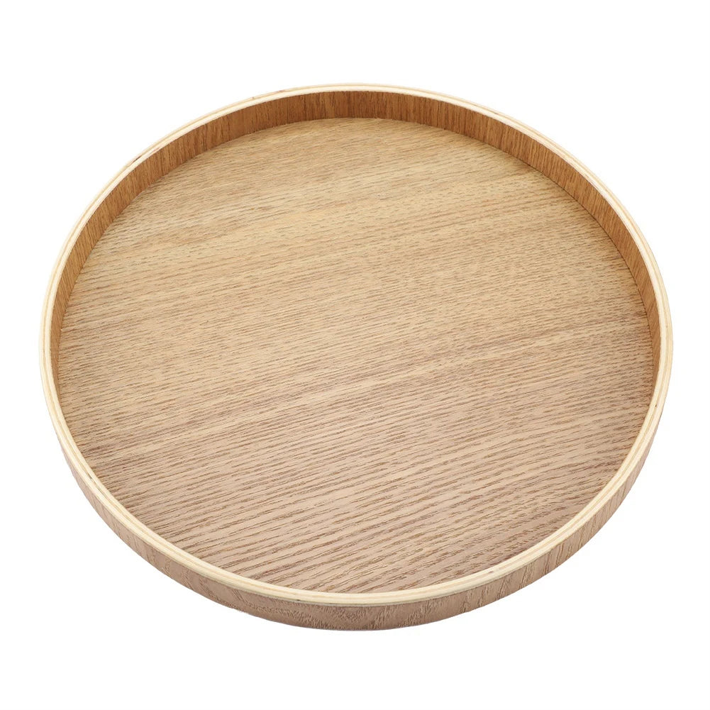 Ashwood Round Wooden Serving Tray