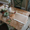 Willow Edge Farmhouse Jute Table Runner & Placemat Set for Rustic Dining