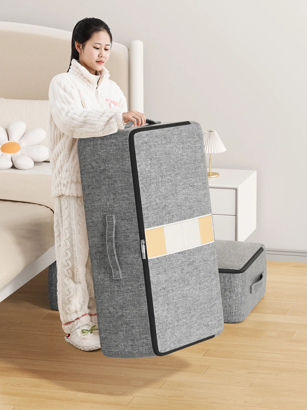Extra-Large Underbed Storage Bag for Bedding, Blankets & Clothes
