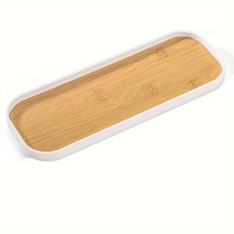 Slim Vanity Counter Tray Organizer for Bathroom, Kitchen, or Entryway