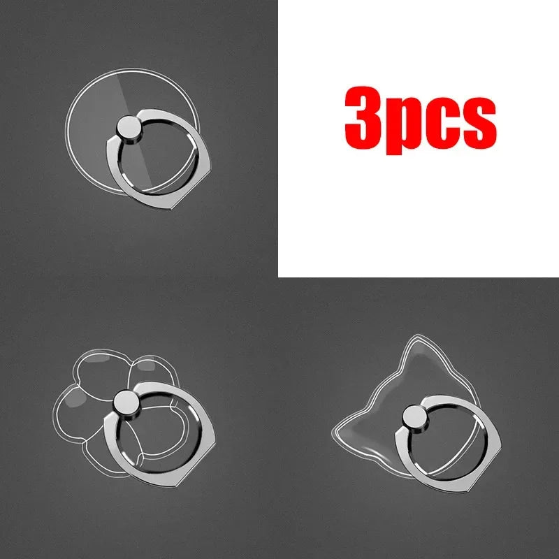 Transparent Animal-Shaped 360° Rotating Phone Ring Holder
