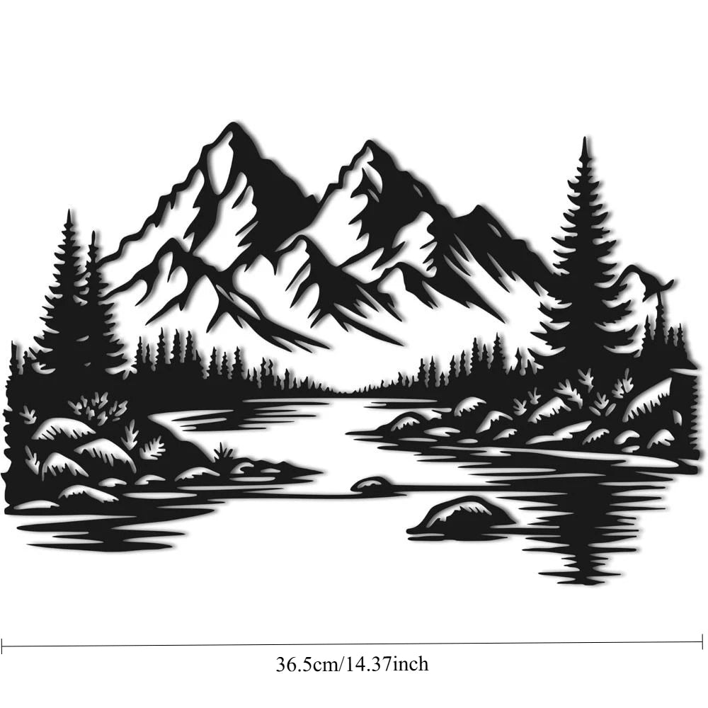 Lakeview Round Metal Wall Art