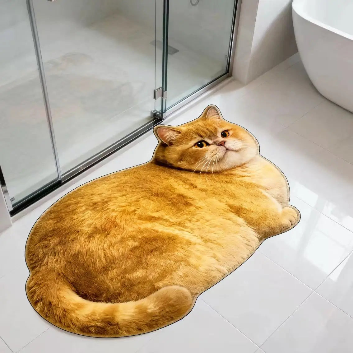 Chester Cat-Shaped Bath Mat
