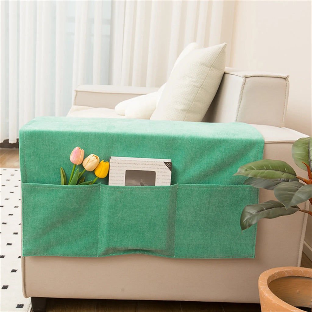 Fabric Sofa Armrest Organizer with Pockets