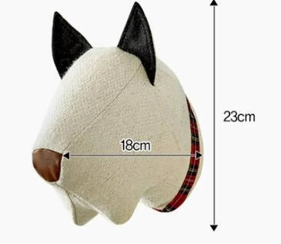Pastoral Animal Head Wall Decor – Soft Fabric Animal Wall Mounts for Nursery, Bedroom, or Playroom