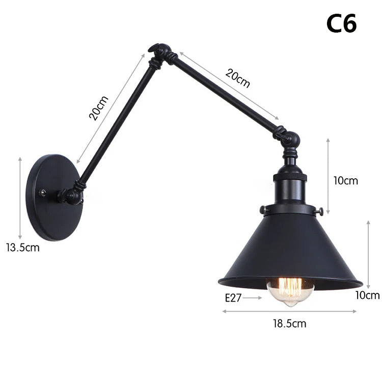 Arden Adjustable Long Arm Wall Sconce