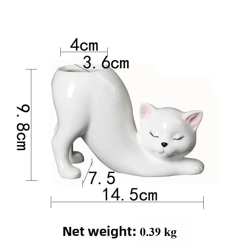 Arlo Cat Ceramic Succulent Planter
