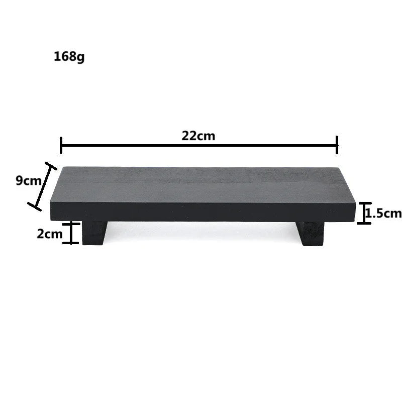 Minimalist Wooden Display Tray for Bathroom, Vanity, or Tabletop Decor – Raised Small Stand, Multiple Colors