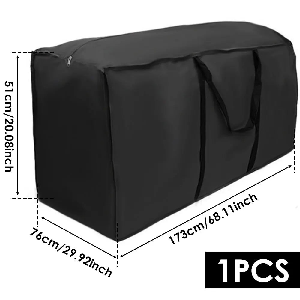 Water-Resistant Outdoor Cushion Storage Bag – Oxford Cloth, Zippered