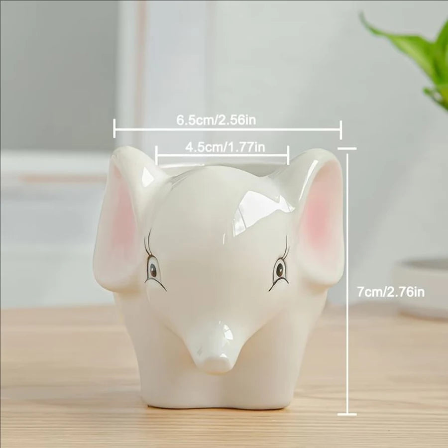 Willow Animal Ceramic Planter for Succulents – Balcony & Table Decor