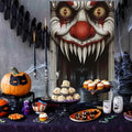 Haunted Hallway Clown Door Cover – Halloween Party Decoration