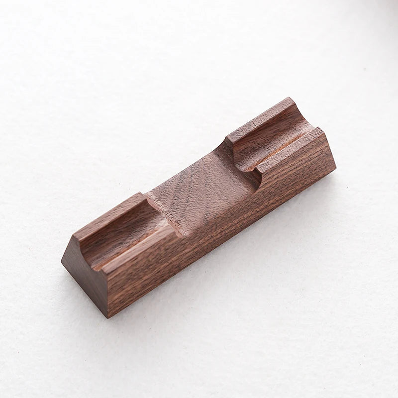 Walnut Wood Pen Holder Stand for Desk Organization