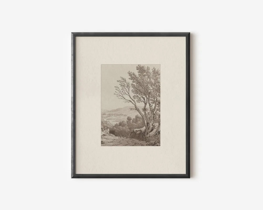 Elowen Neutral Landscape Canvas Art Print