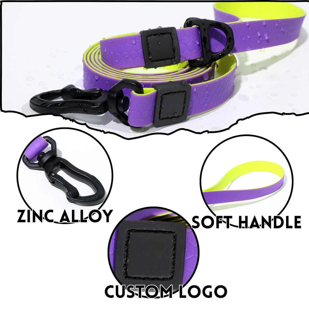 Easy-Clean Waterproof PVC Dog Leash with 360° Swivel Hook