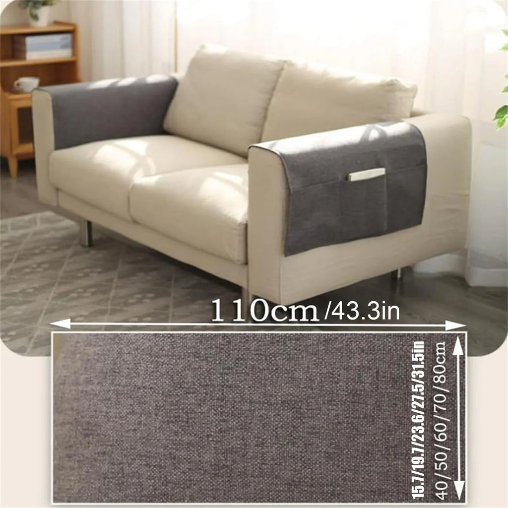 Fabric Sofa Armrest Organizer with Pockets