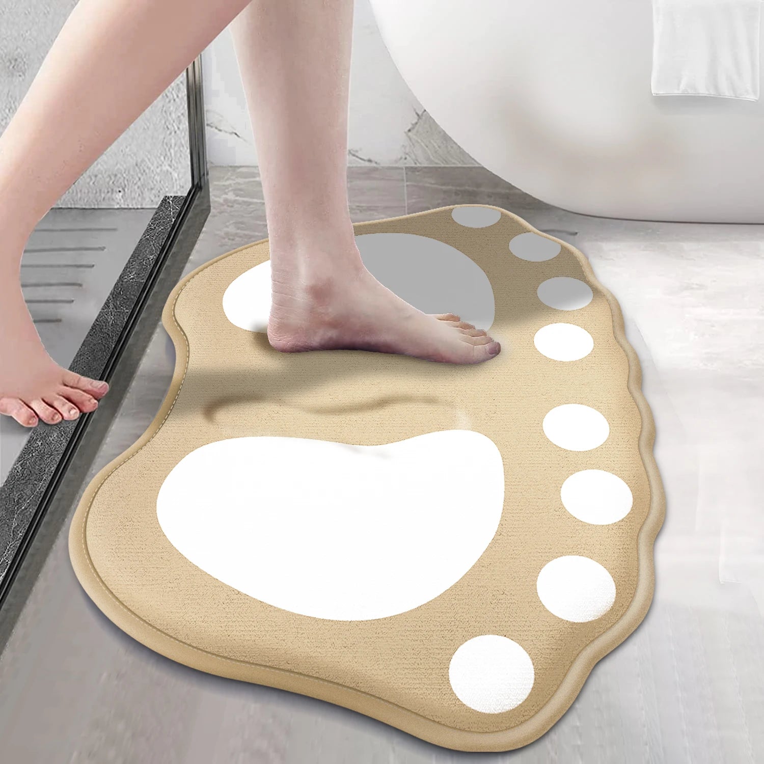 Claw Pattern Anti-Slip Memory Foam Bath Mat