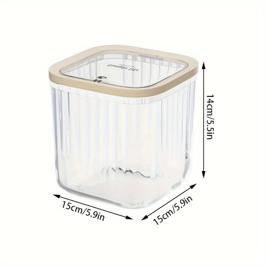 Flip-Top Clear Laundry Capsule Storage Bin