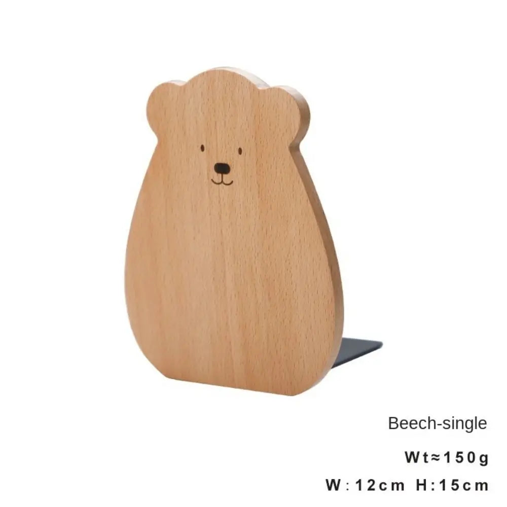 Bear Shape Wooden Bookend