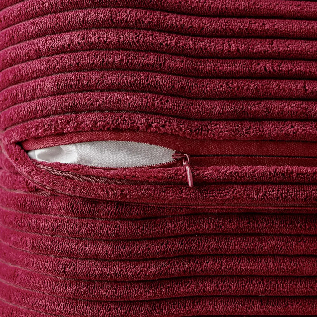 Corduroy Striped Throw Pillow Cover for Living Room & Holiday Decor – 18x18 Inch, Soft Textured, Multiple Colors