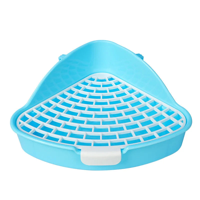 Corner Small Animal Litter Tray – Easy-Clean Potty Box for Bunnies & Pets