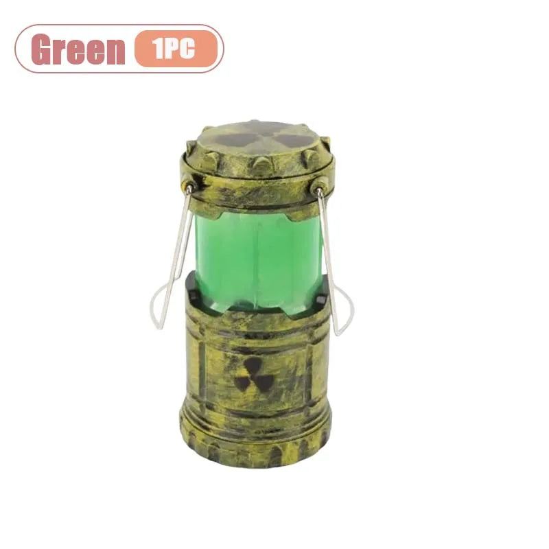 Mini Nuclear Reactor Lantern Night Light – Sci-Fi Decor with Green LED Glow