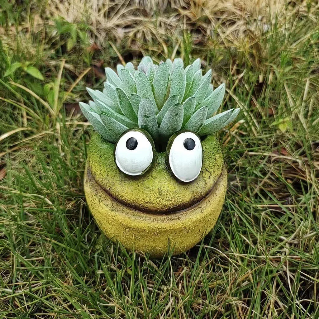 Willow Frog Resin Planter Pot for Indoor & Outdoor Decor