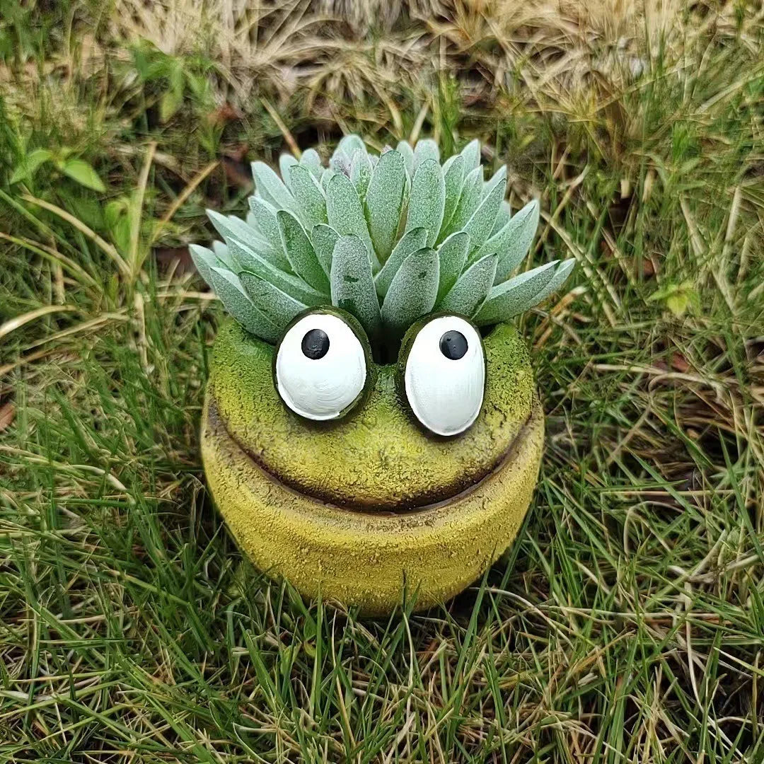 Willow Frog Resin Planter Pot for Indoor & Outdoor Decor