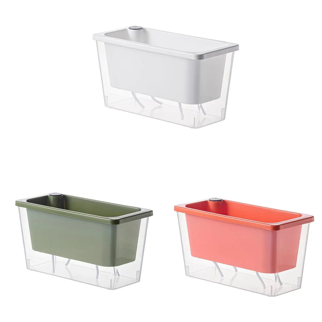 Self-Watering Rectangular Planter Box for Indoor Windowsills & Balconies