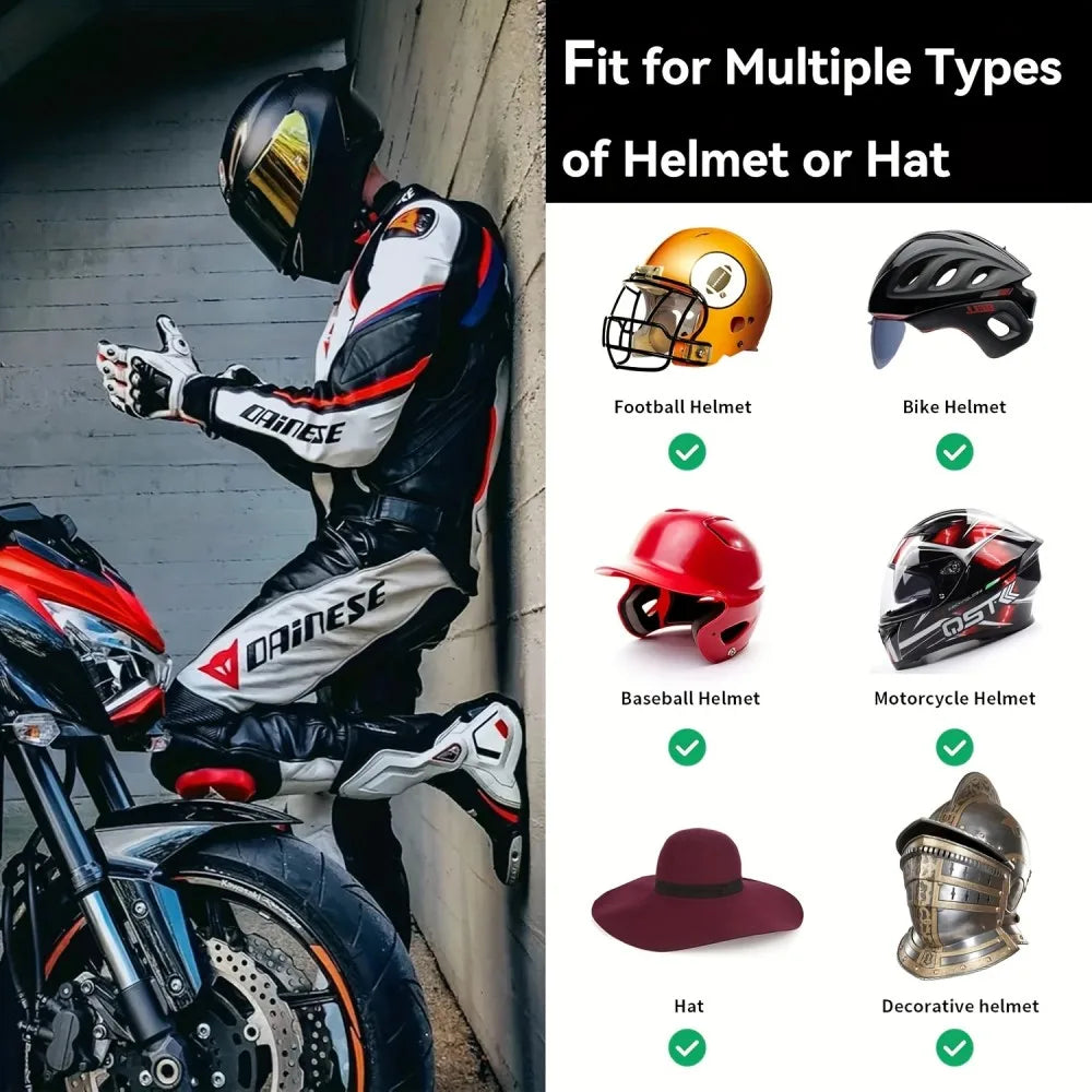 Wall-Mounted Rotating Helmet & Hat Holder with Hooks – Black