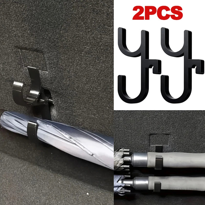 2-Piece Car Trunk Umbrella Hooks – Tidy Hanging Storage for Vehicles
