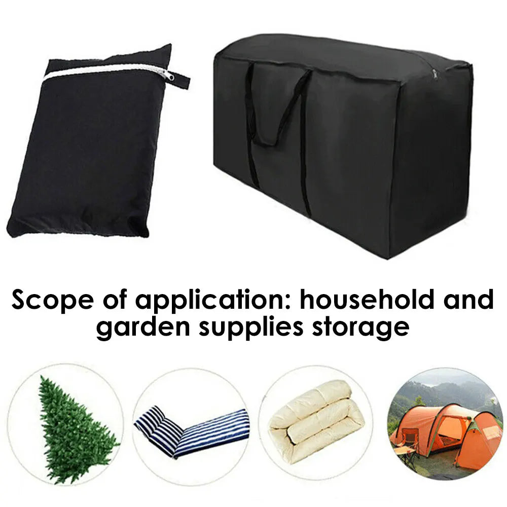 Water-Resistant Outdoor Cushion Storage Bag – Oxford Cloth, Zippered