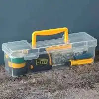 3-Compartment Plastic Small Parts Organizer Box