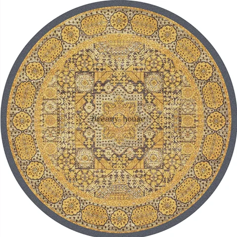 Adara Vintage Round Persian-Style Rug for Living Room or Bedroom