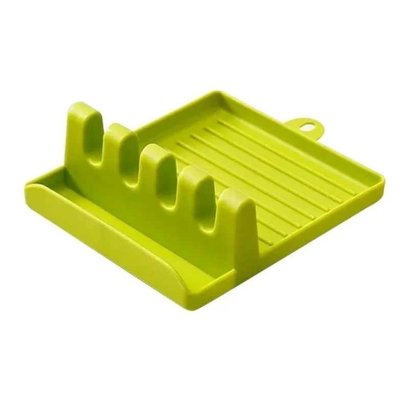 Non-Slip Kitchen Spoon and Lid Rest – Counter Organizer Rack