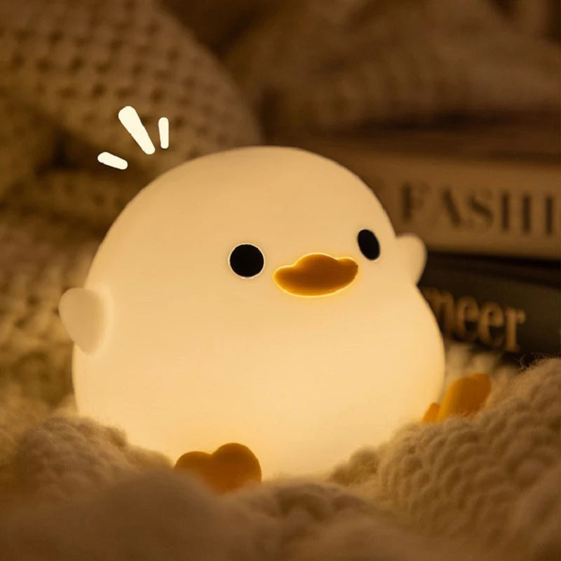 Puddle Duck Silicone Night Light – USB Rechargeable Nursery Lamp