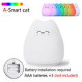 Cleo Soft Silicone Cat Night Light – Touch Sensor for Kids’ Rooms