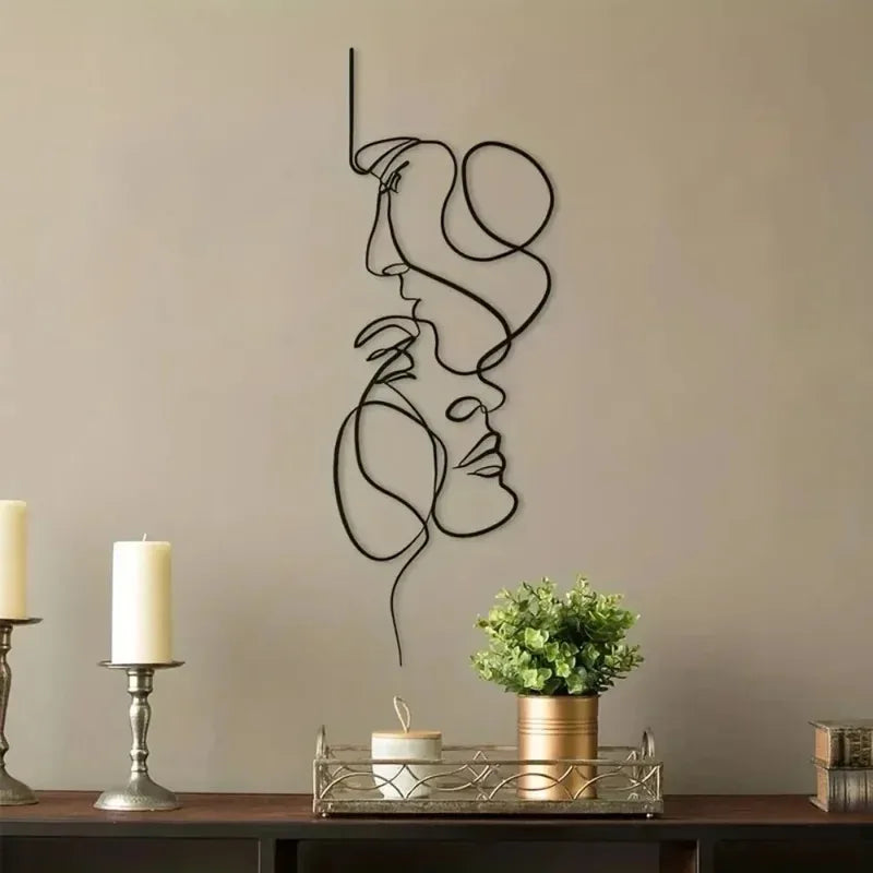 Calla Line Art Metal Wall Sculpture