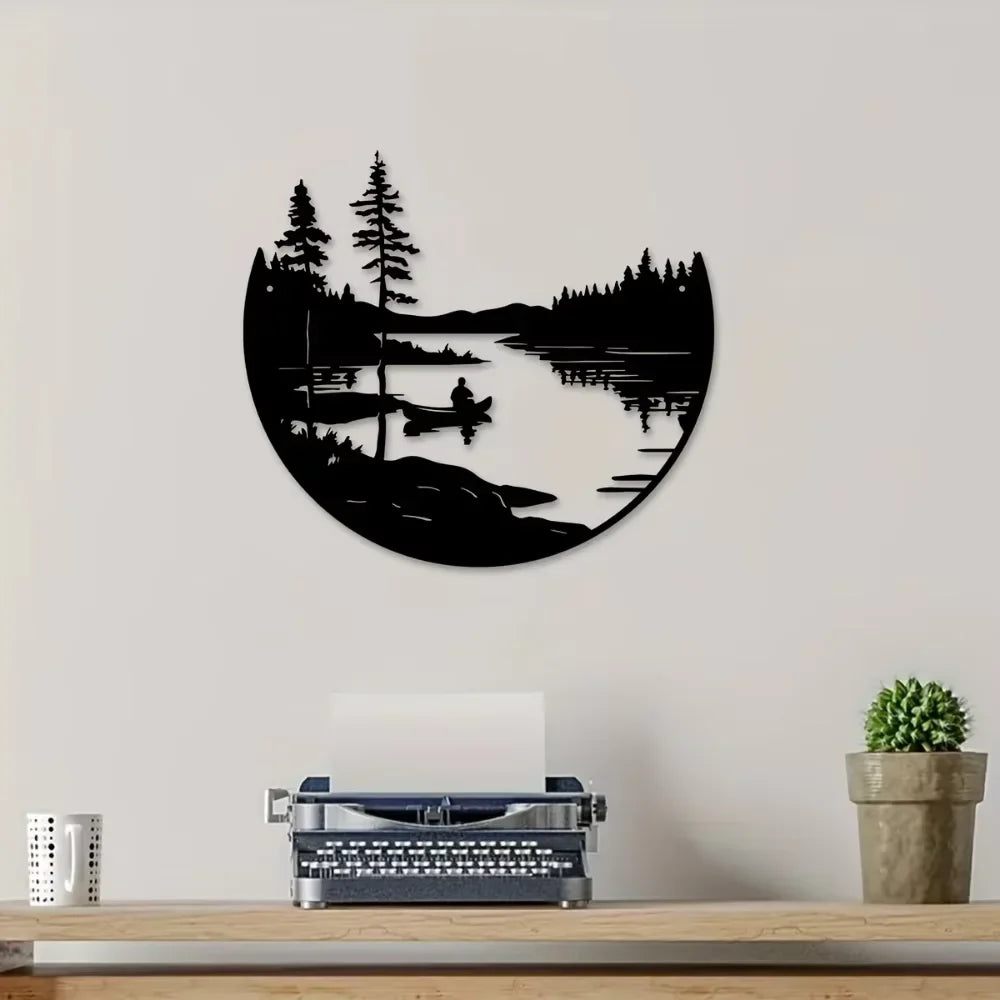 Lakeview Round Metal Wall Art