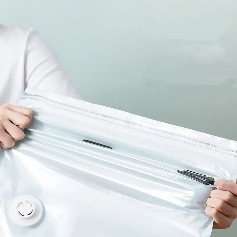 No-Pump Vacuum Storage Bags for Closets, Bedding & Small Spaces